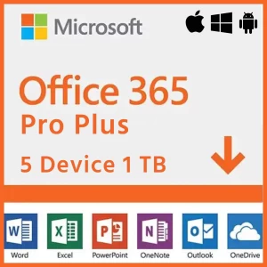 Account OFFICE 365 12 MAANDEN ABONNEMENT 1TB (5 APPARATEN)WIN & MAC