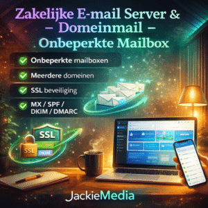 Zakelijke e-mail server en domeinmail met onbeperkte mailbox en SSL beveiliging